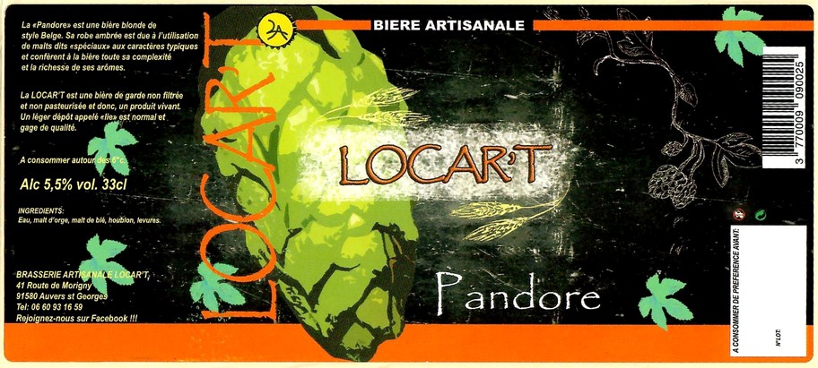 Etiquette BRASSERIE LOCAR'T 05