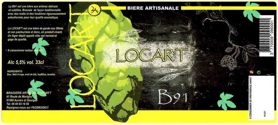 Etiquette BRASSERIE LOCAR'T 07