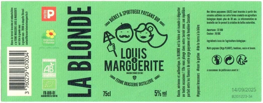 Etiquette BRASSERIE LOUIS ET MARGUERITE 17