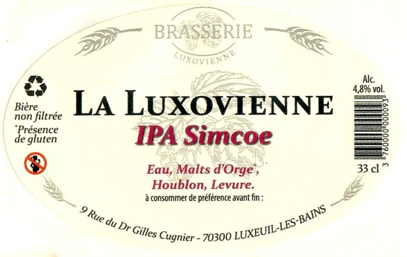 Etiquette BRASSERIE LUXOVIENNE 06