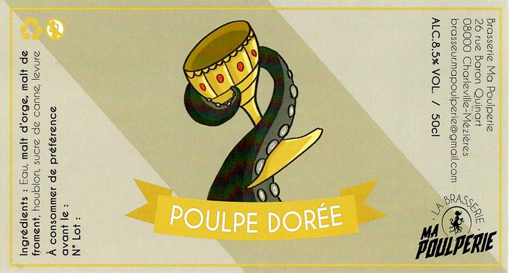 Etiquette BRASSERIE MA POULPERIE 01
