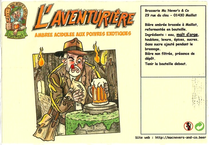 Etiquette BRASSERIE MAC NEVERS AND CO 29