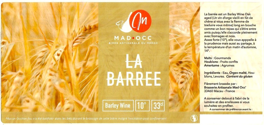 Etiquette BRASSERIE MAD OCC 07