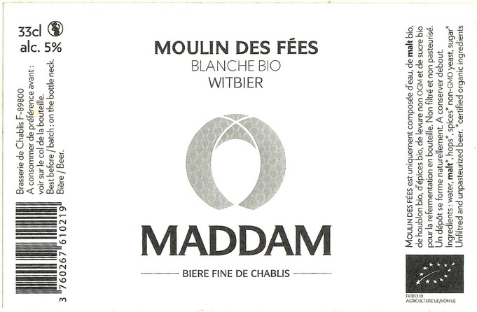 Etiquette BRASSERIE MADDAM 21