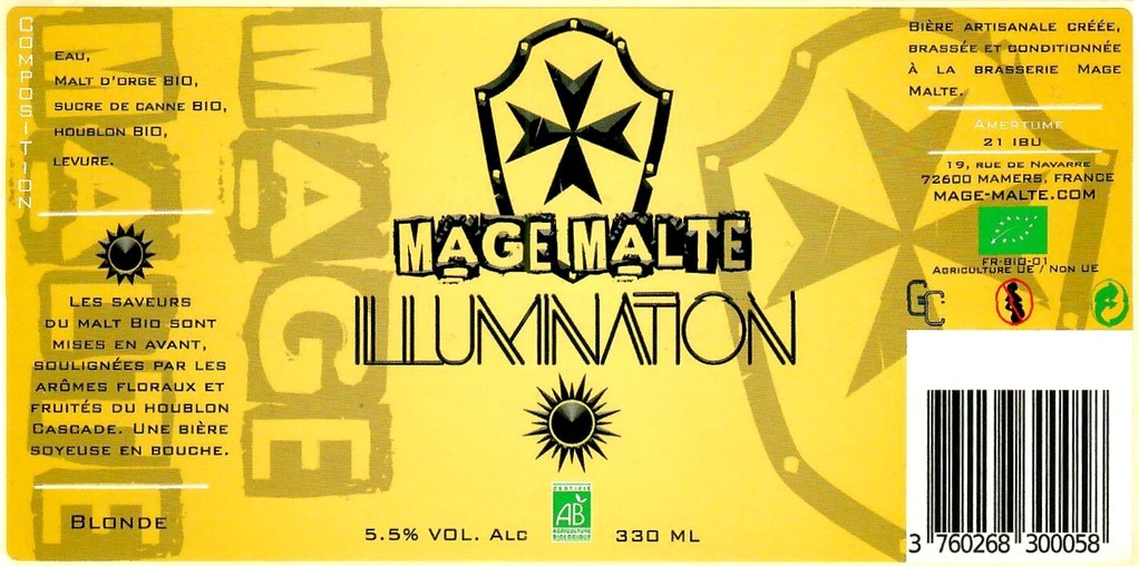 Etiquette BRASSERIE MAGE MALTE 06