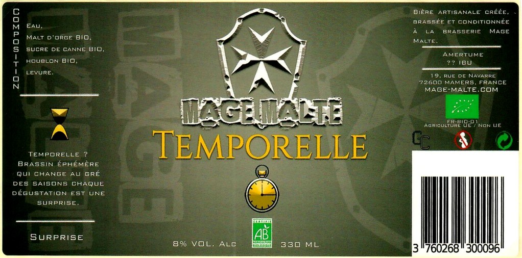 Etiquette BRASSERIE MAGE MALTE 10