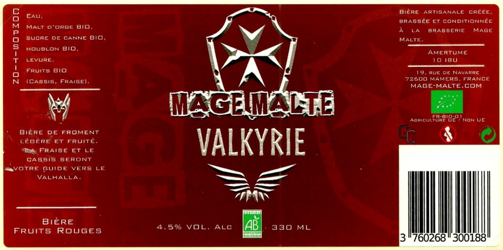 Etiquette BRASSERIE MAGE MALTE 11