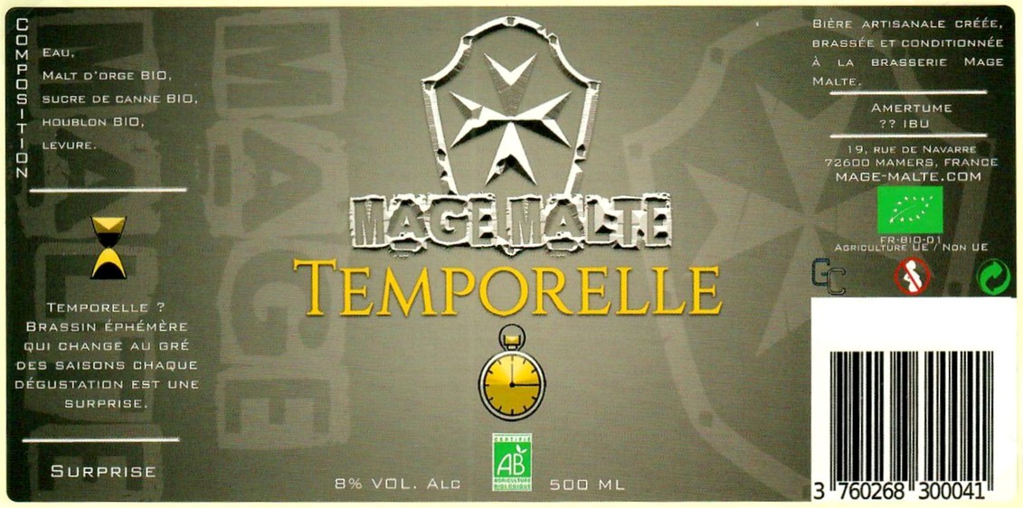 Etiquette BRASSERIE MAGE MALTE 14