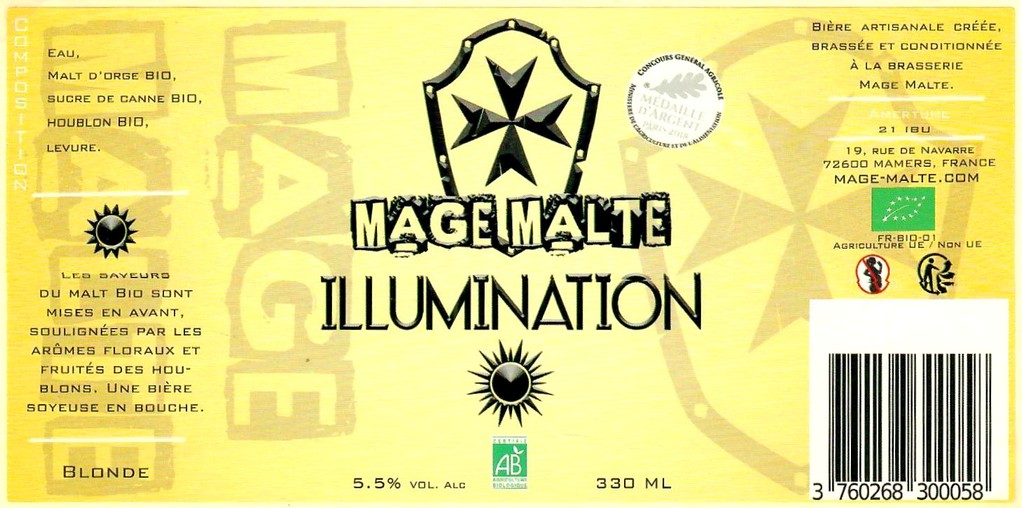 Etiquette BRASSERIE MAGE MALTE 21