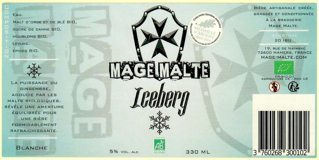 Etiquette BRASSERIE MAGE MALTE 34