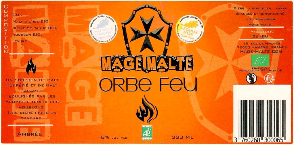 Etiquette BRASSERIE MAGE MALTE 35