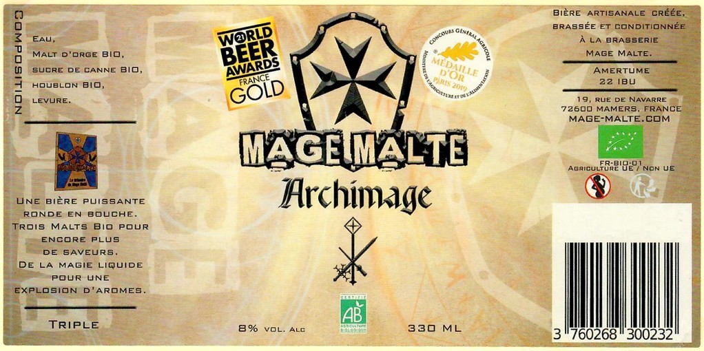 Etiquette BRASSERIE MAGE MALTE 38