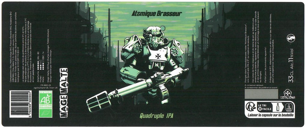 Etiquette BRASSERIE MAGE MALTE 66