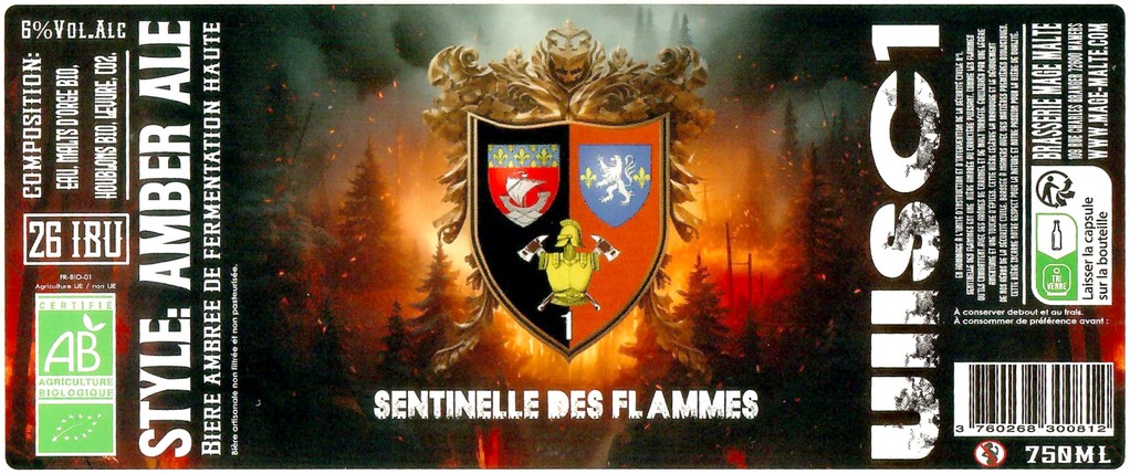 Etiquette BRASSERIE MAGE MALTE 68