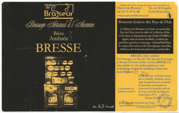 etiquette BRASSERIE MAISON DE BRASSEUR 01