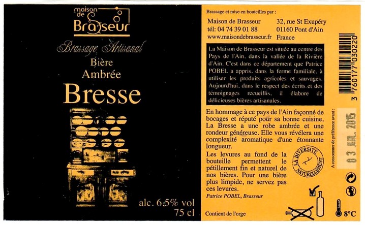 Etiquette BRASSERIE MAISON DE BRASSEUR 19