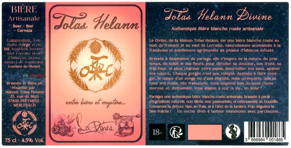 Etiquette BRASSERIE MAISON TOLAS HELANN 11 Etiquette BRASSERIE MAISON TOLAS HELANN 11