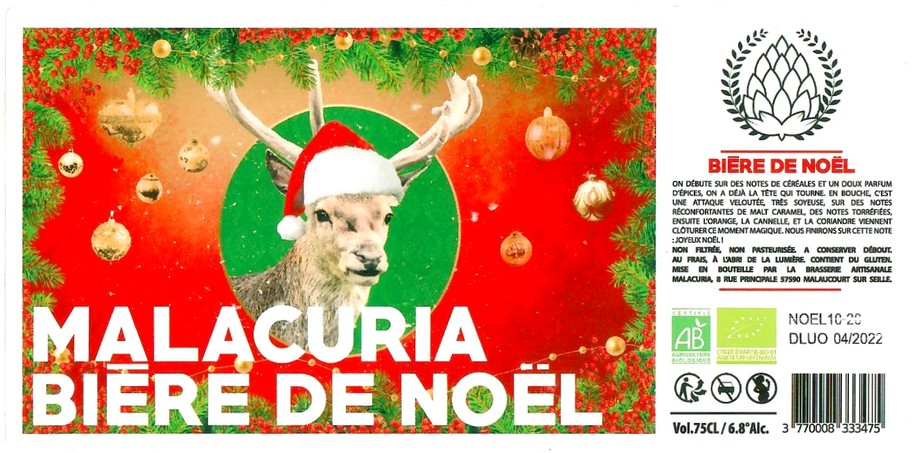 Etiquette BRASSERIE MALACURIA 11