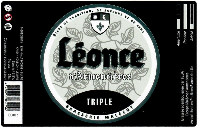 Etiquette BRASSERIE MALECOT 16