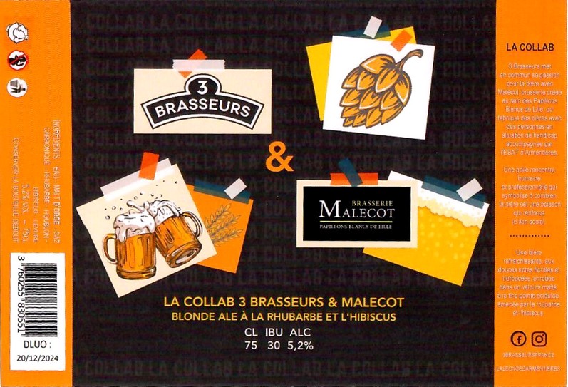 Etiquette BRASSERIE MALECOT 18