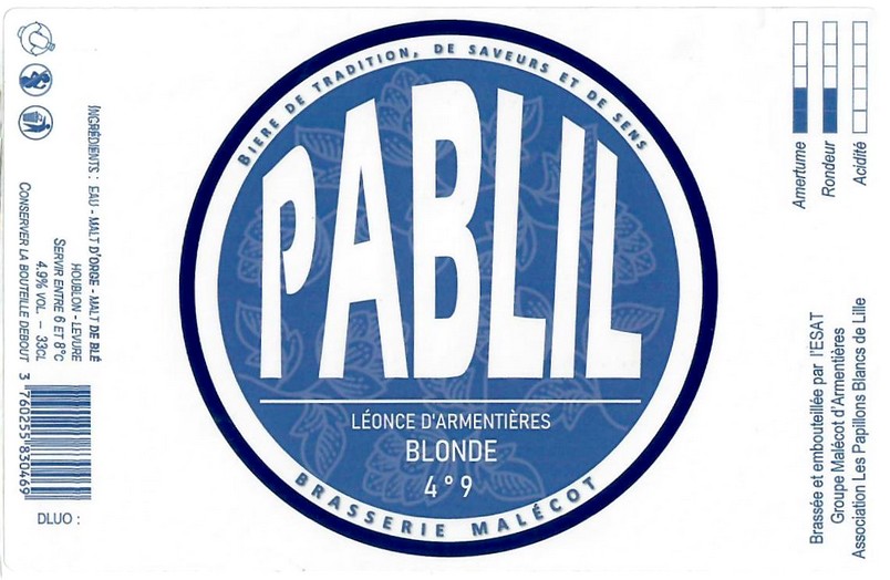 Etiquette BRASSERIE MALECOT 25