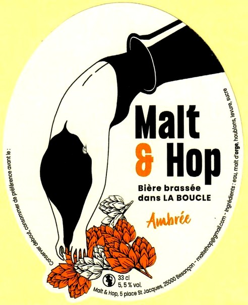 etiquette BRASSERIE MALT & HOP 01