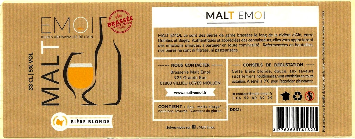 etiquette BRASSERIE MALT EMOI  04