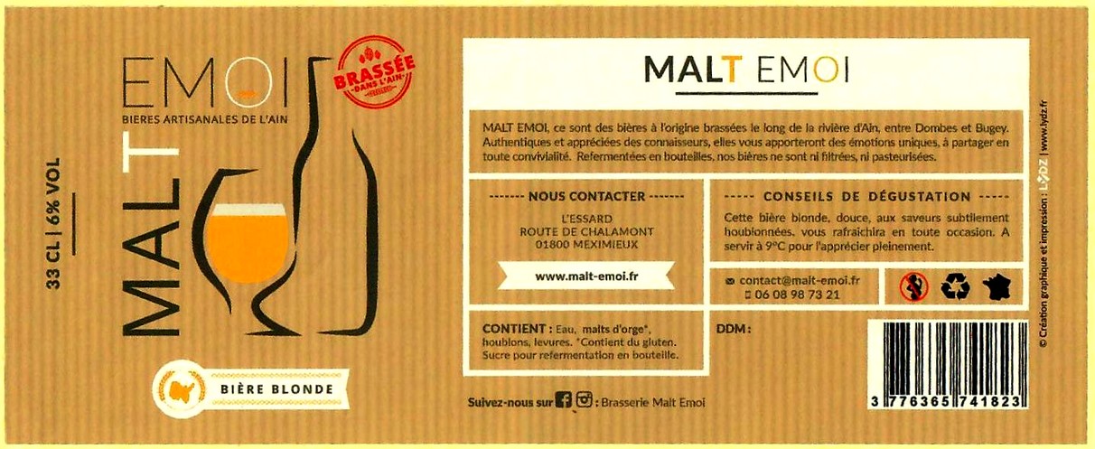 etiquette BRASSERIE MALT EMOI 07