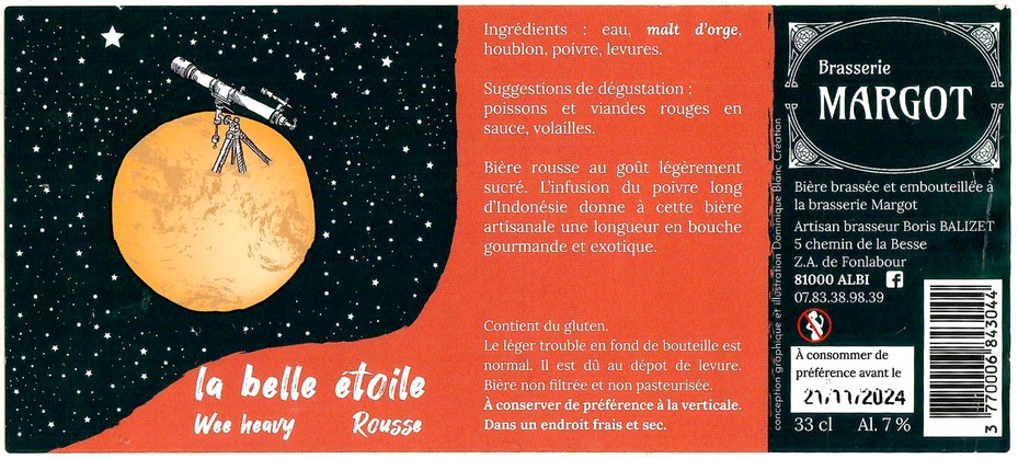 Etiquette BRASSERIE MARGOT 10