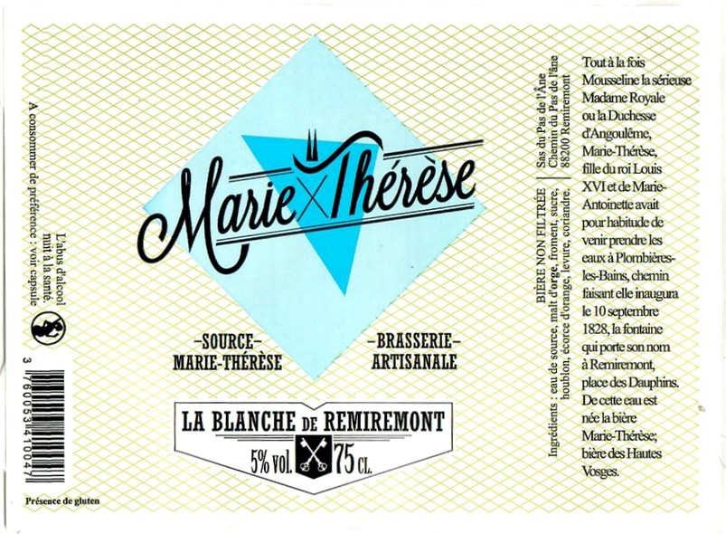 Etiquette BRASSERIE MARIE THERESE 03