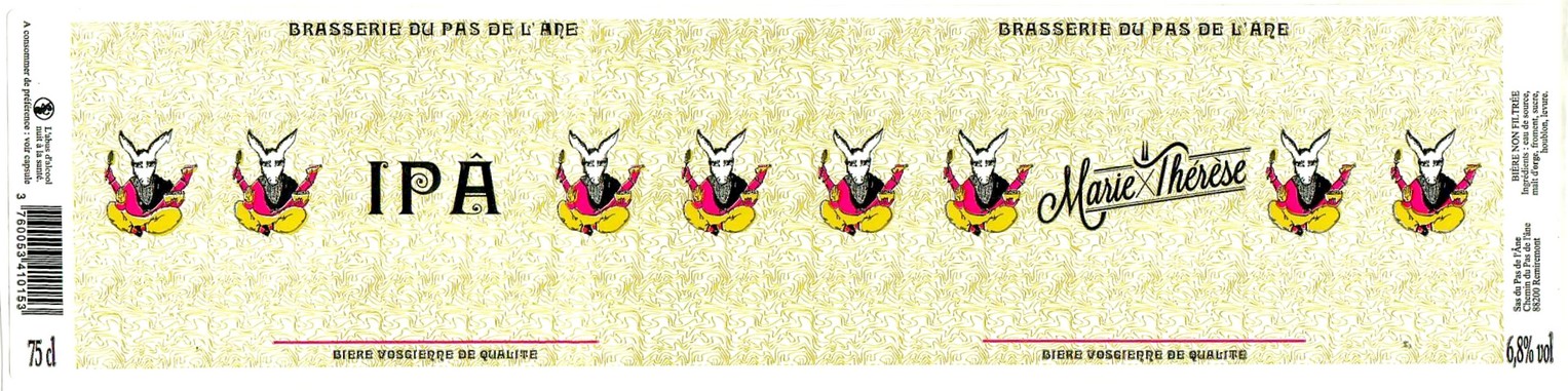 Etiquette BRASSERIE MARIE THERESE 06