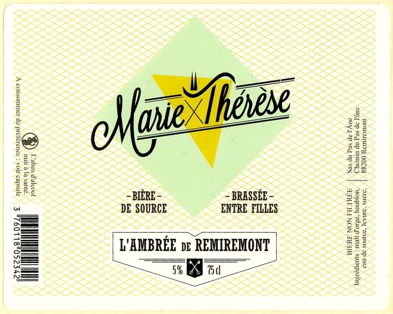 Etiquette BRASSERIE MARIE THERESE 17