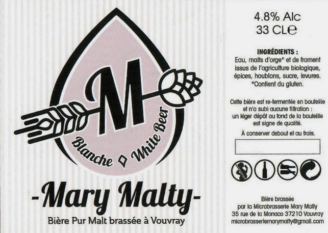 Etiquette BRASSERIE MARY MALTY 13