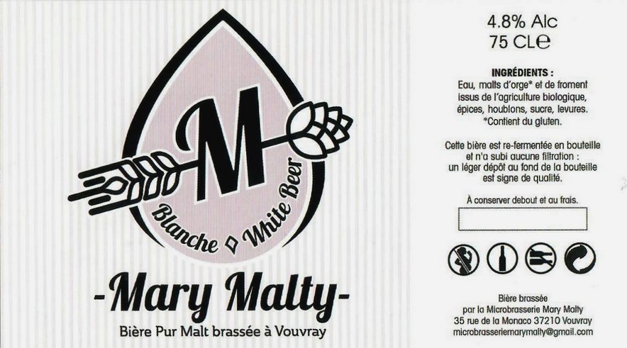 Etiquette BRASSERIE MARY MALTY 15