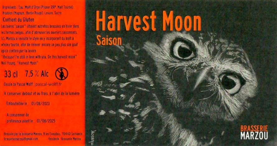 Etiquette BRASSERIE MARZOU 01