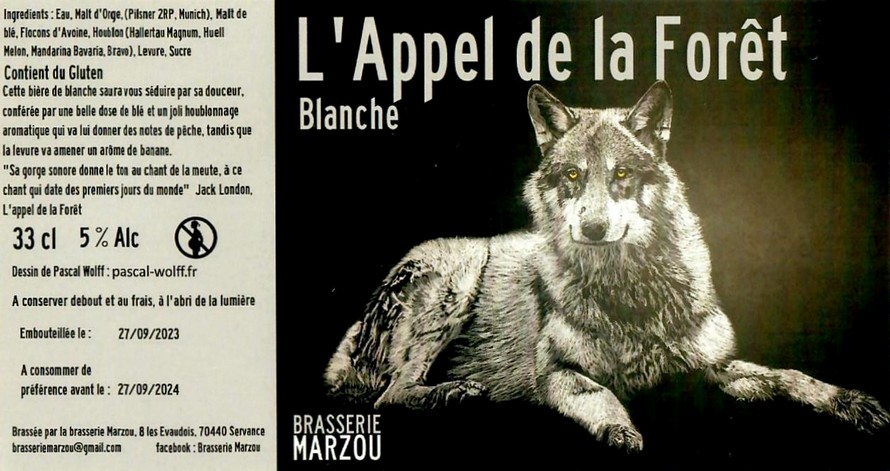 Etiquette BRASSERIE MARZOU 04