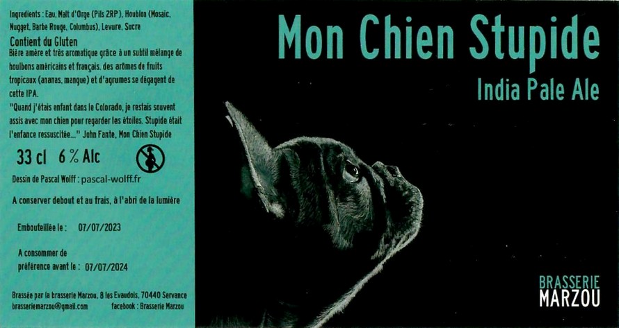 Etiquette BRASSERIE MARZOU 09