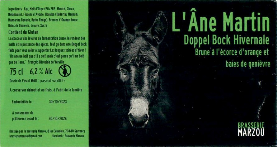 Etiquette BRASSERIE MARZOU 15