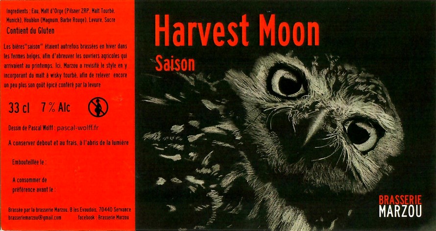 Etiquette BRASSERIE MARZOU 16