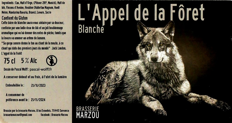 Etiquette BRASSERIE MARZOU 17