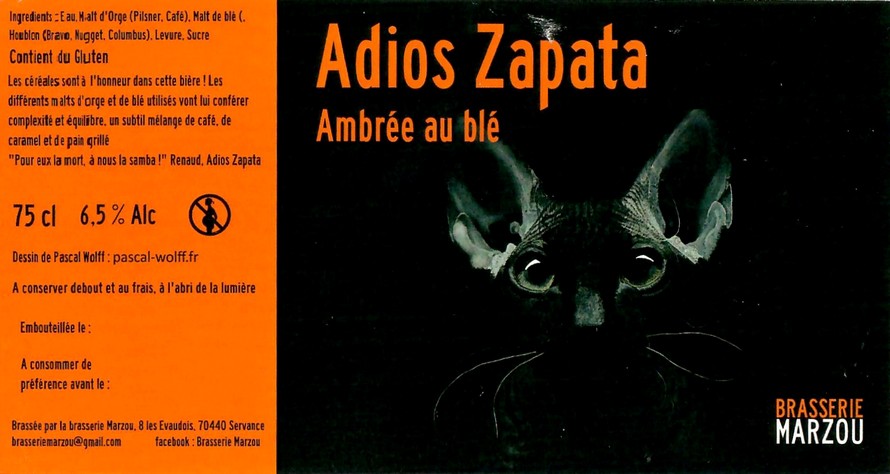 Etiquette BRASSERIE MARZOU 20