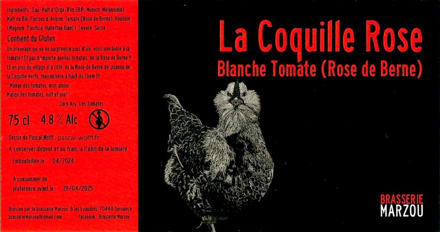 Etiquette BRASSERIE MARZOU 22