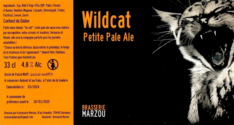 Etiquette BRASSERIE MARZOU 23