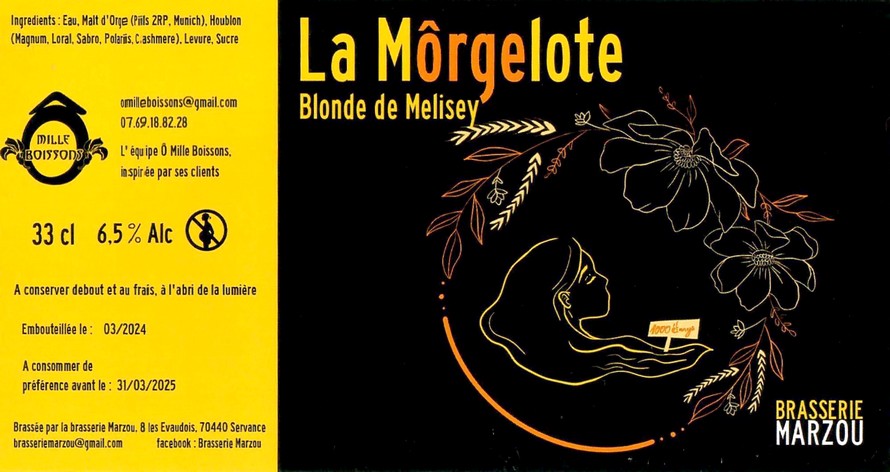 Etiquette BRASSERIE MARZOU 24