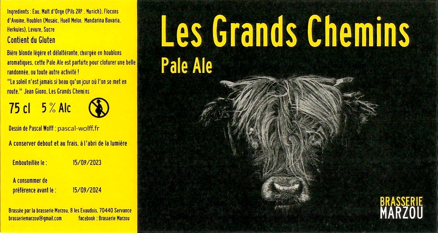 Etiquette BRASSERIE MARZOU 25