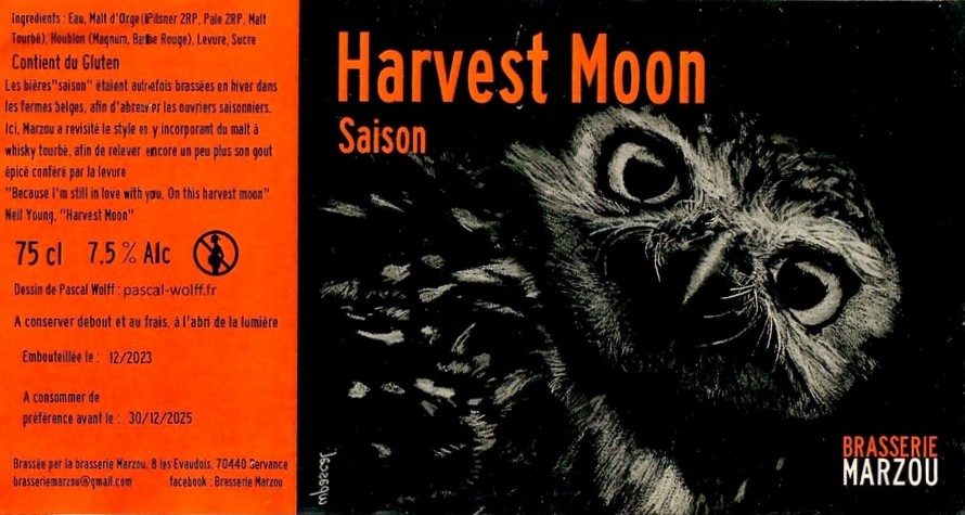 Etiquette BRASSERIE MARZOU 26