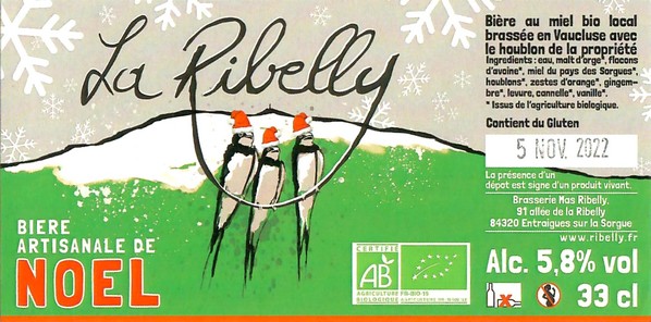 Etiquette BRASSERIE MAS RIBELLY 06