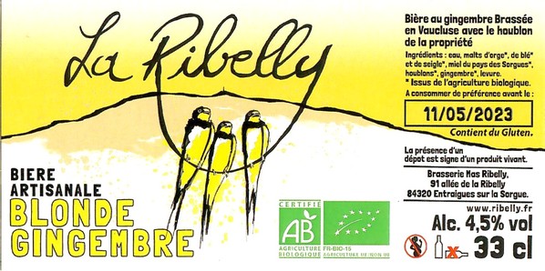 Etiquette BRASSERIE MAS RIBELLY 07