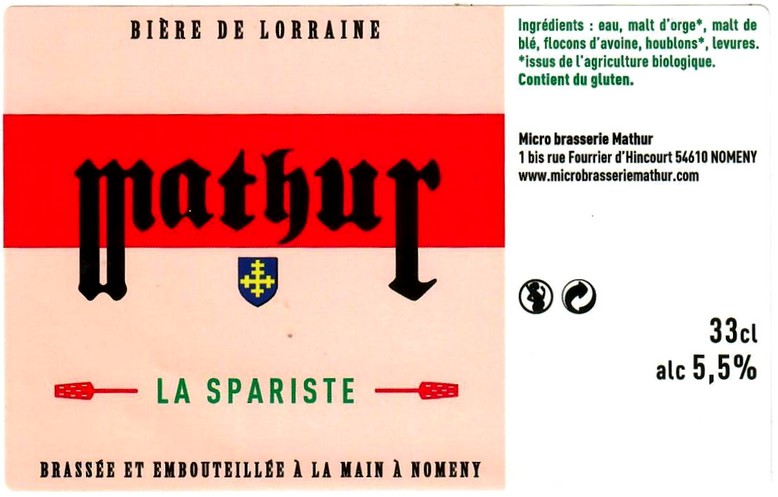 Etiquette BRASSERIE MATHUR 05