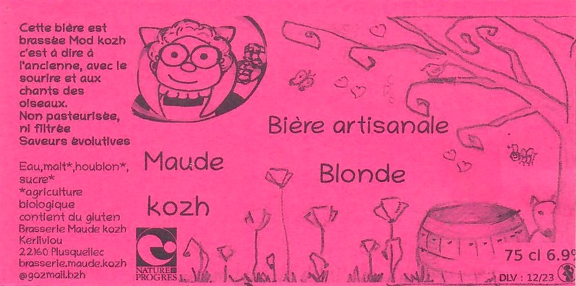 Etiquette BRASSERIE MAUDE KOZH 06